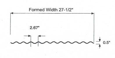 2½ x ½ Corrugated Metal