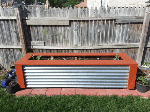 Corrugated Metal Panel Planter