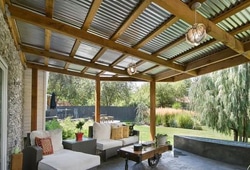 Corrugated Metal Patio Roof