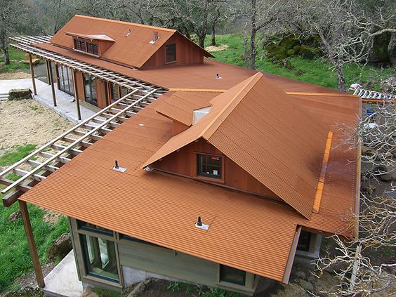 7/8" Corrugated Roofing | Corten Roofing